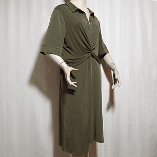 VESTIDO CASUAL VERDE LIZ CLAIBORNE  TALLA 18