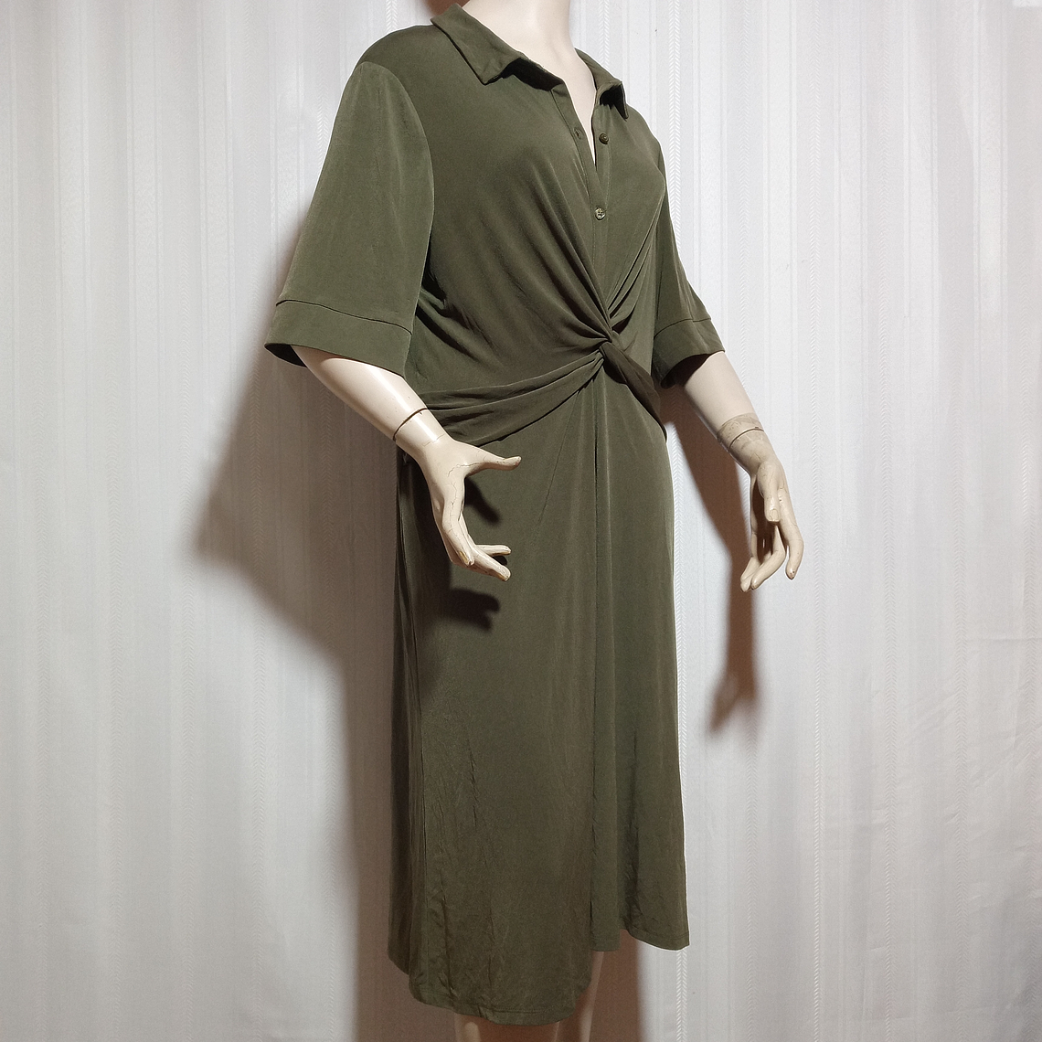 VESTIDO CASUAL VERDE LIZ CLAIBORNE  TALLA 18 1