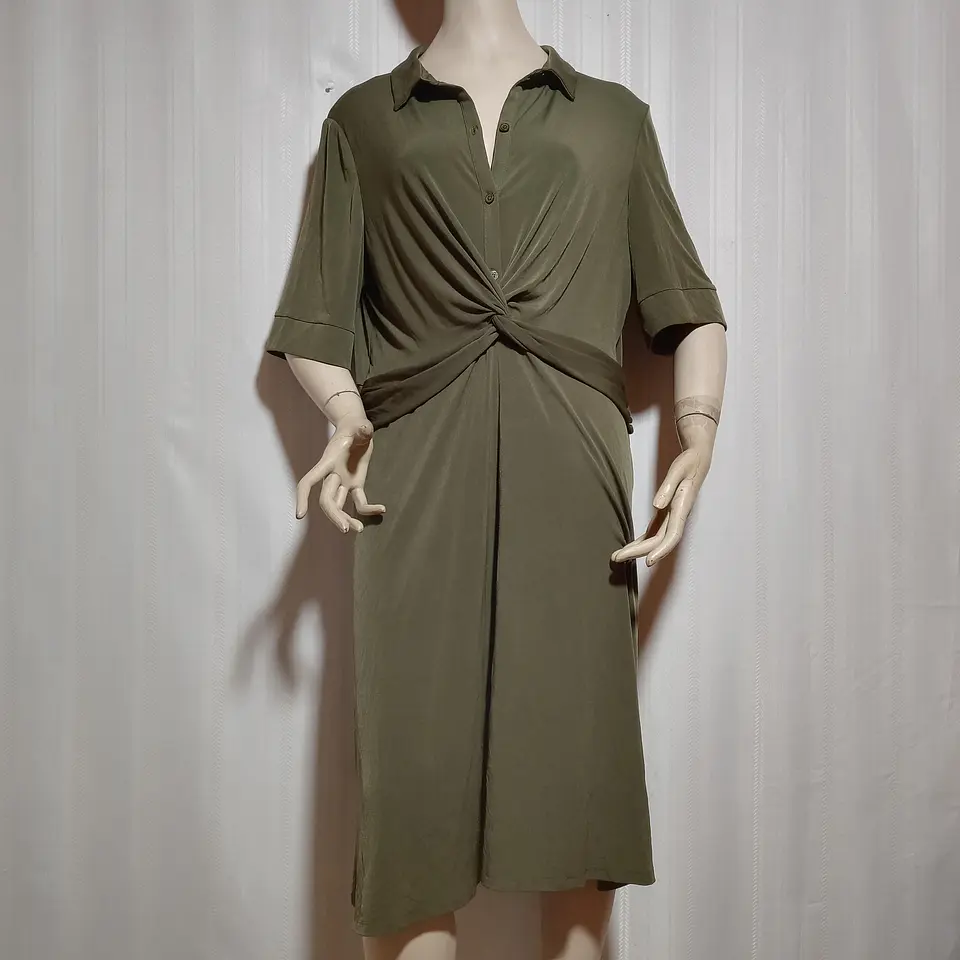 VESTIDO CASUAL VERDE LIZ CLAIBORNE  TALLA 18 2