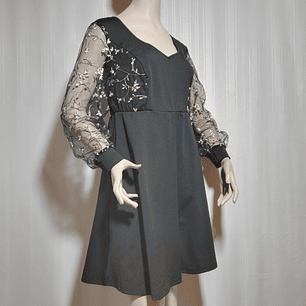 VESTIDO FIESTA NEGRO SHEIN TALLA 0XL