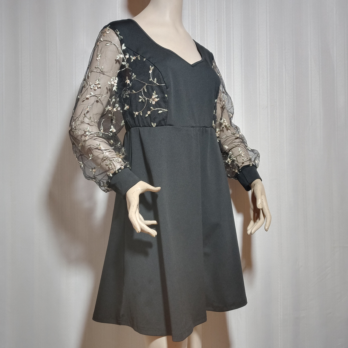 VESTIDO FIESTA NEGRO SHEIN TALLA 0XL 1