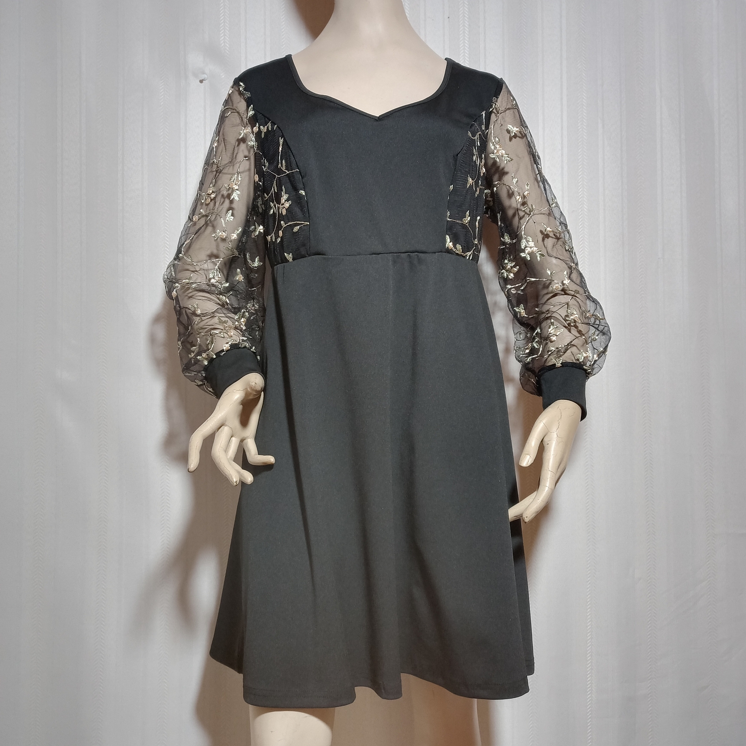 VESTIDO FIESTA NEGRO SHEIN TALLA 0XL 2