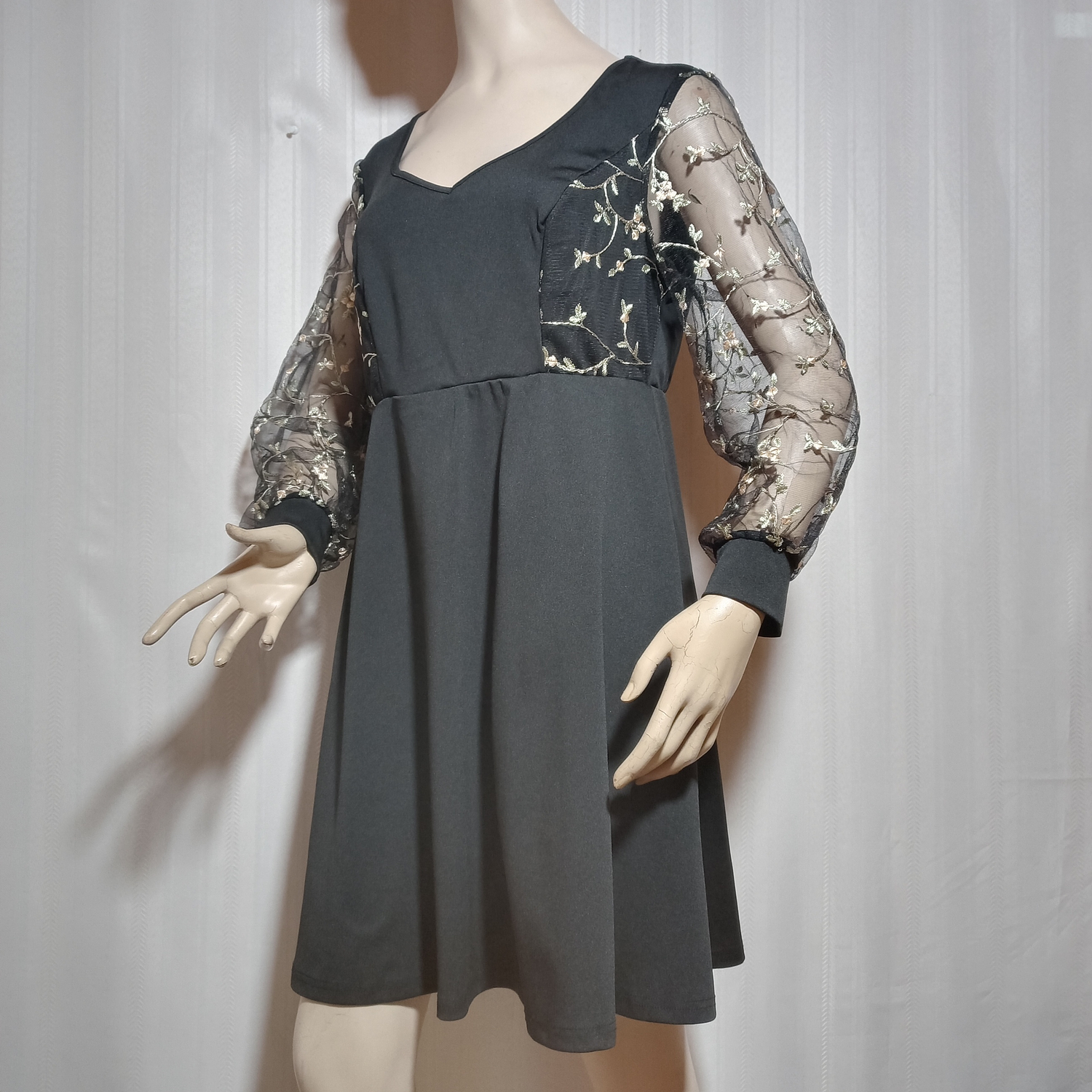 VESTIDO FIESTA NEGRO SHEIN TALLA 0XL 3