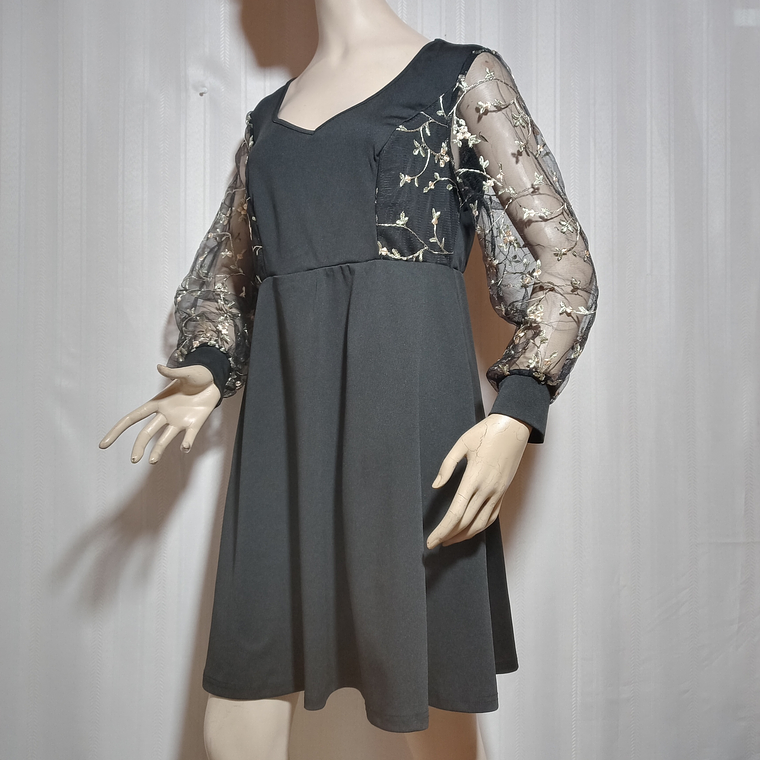 VESTIDO FIESTA NEGRO SHEIN TALLA 0XL 3