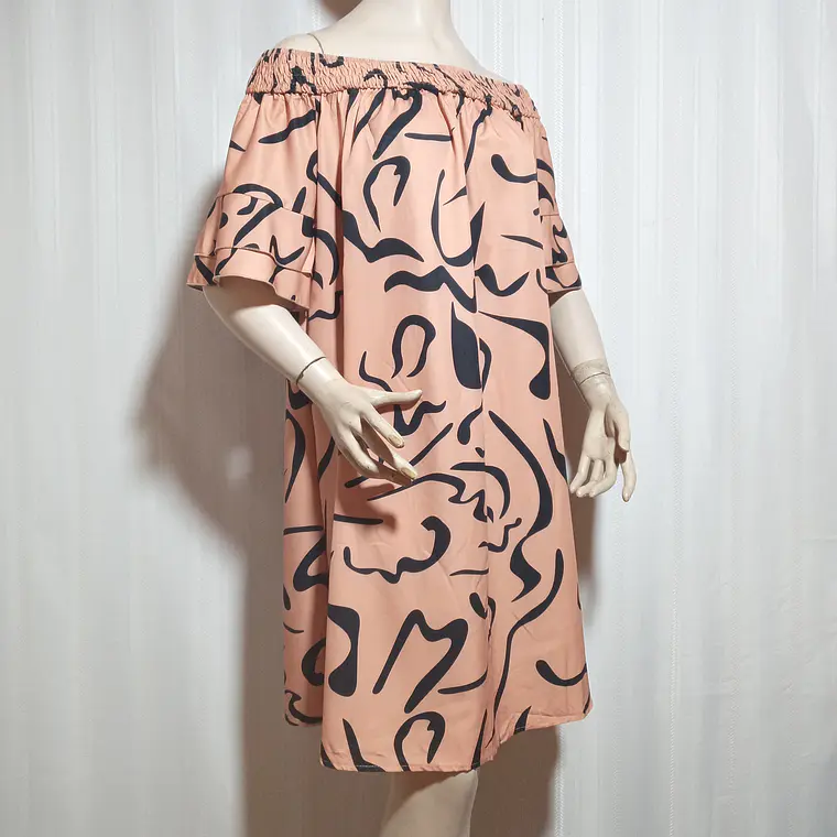 VESTIDO CASUAL ESTAMPADO SHEIN TALLA 1XL 1
