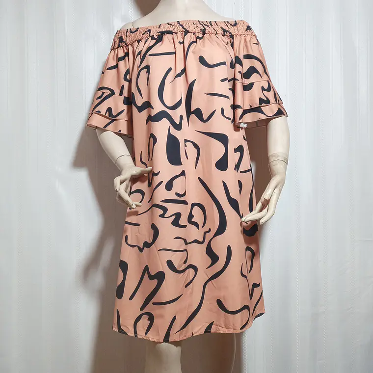 VESTIDO CASUAL ESTAMPADO SHEIN TALLA 1XL 2