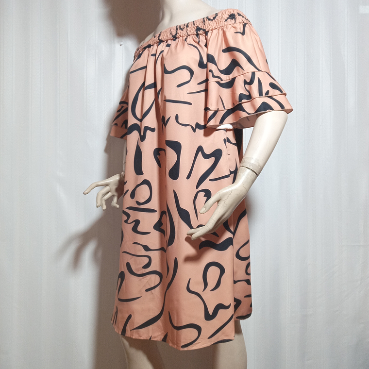 VESTIDO CASUAL ESTAMPADO SHEIN TALLA 1XL 3