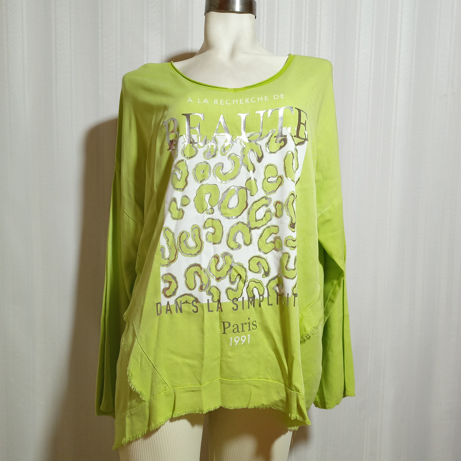 POLERA ML VERDE MADE IN ITALY TALLA U 2