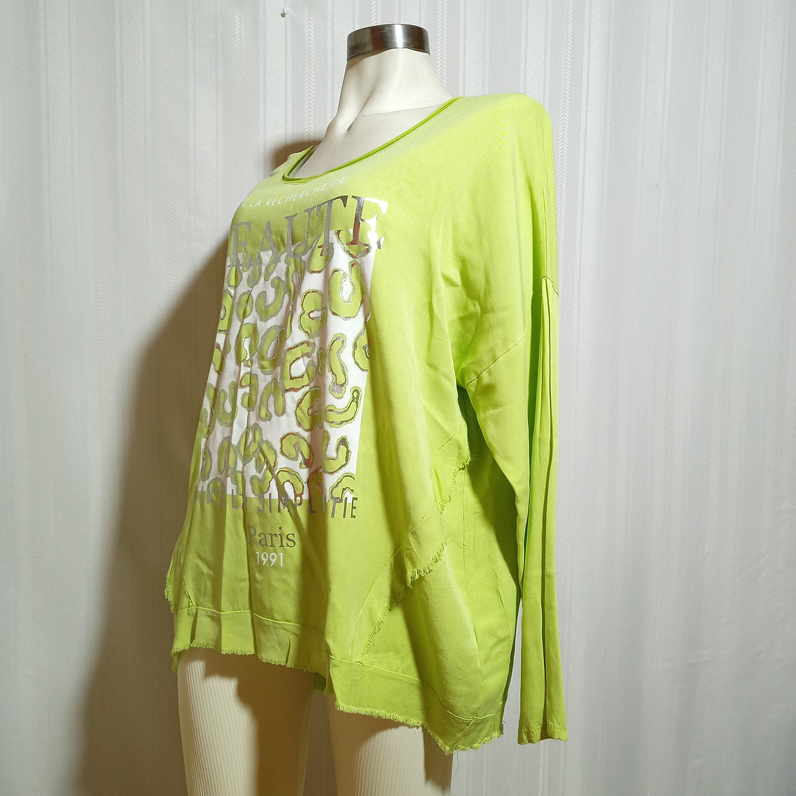 POLERA ML VERDE MADE IN ITALY TALLA U 3