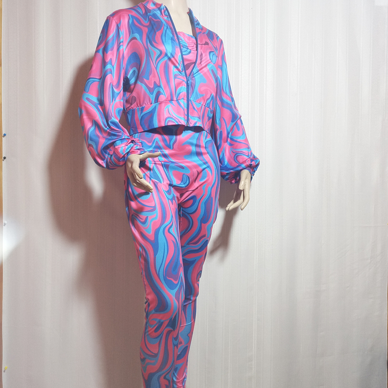 CONJUNTO 2 PIEZAS MUJER ESTAMPADO GOOD TIME USA TALLA 1XL 4