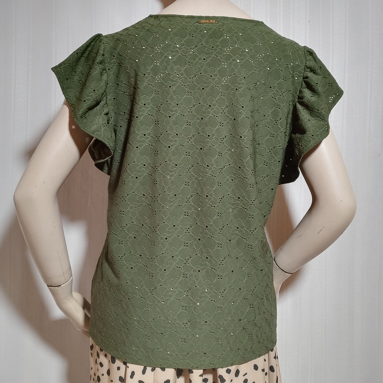 BLUSA MUJER VERDE MUSGO MICHAEL KORS TALLA XL 4