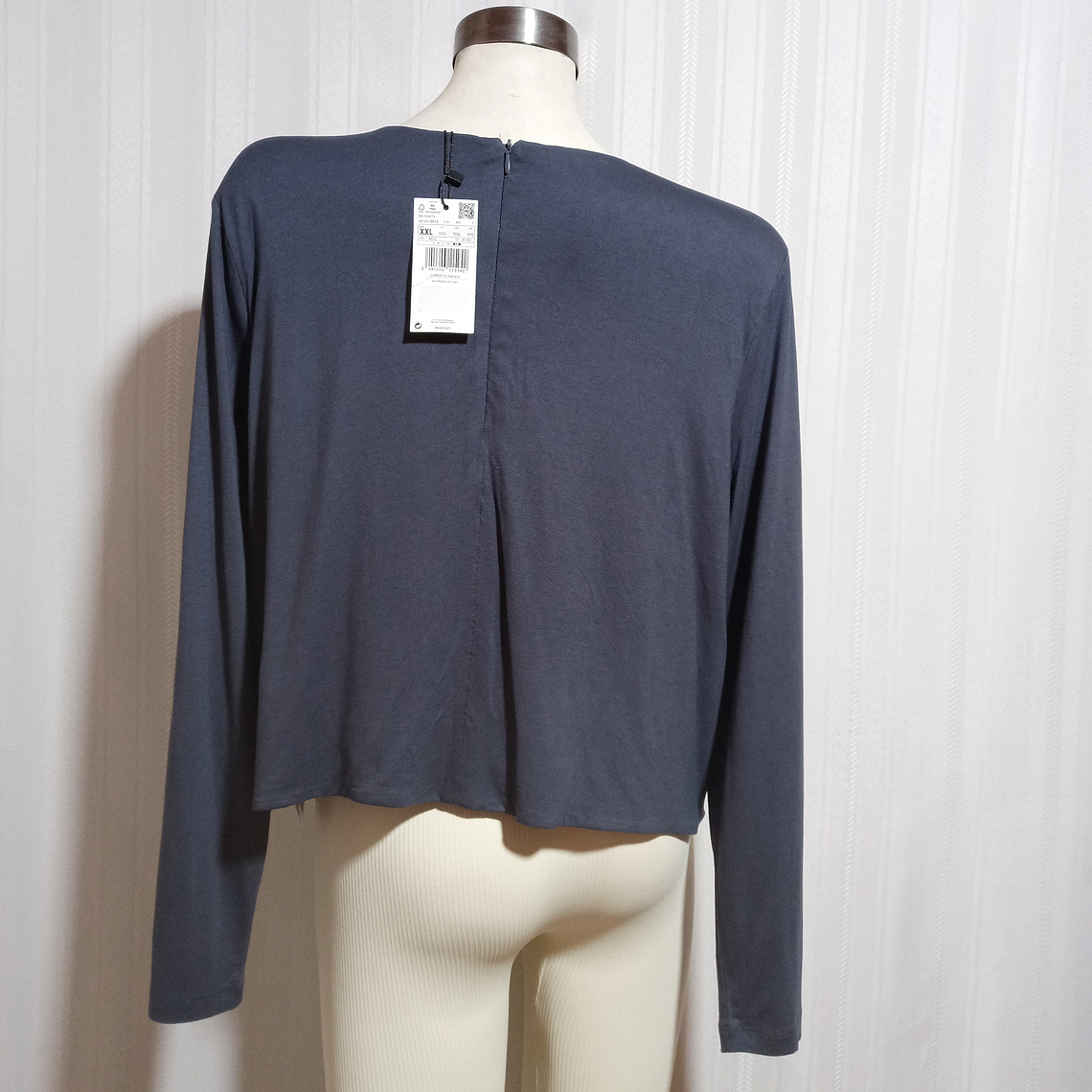 CAMISETA ML GRIS MANGO TALLA XXL 4