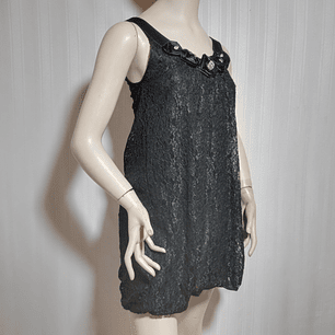 VESTIDO NEGRO CONTROMEDIA TALLA 40