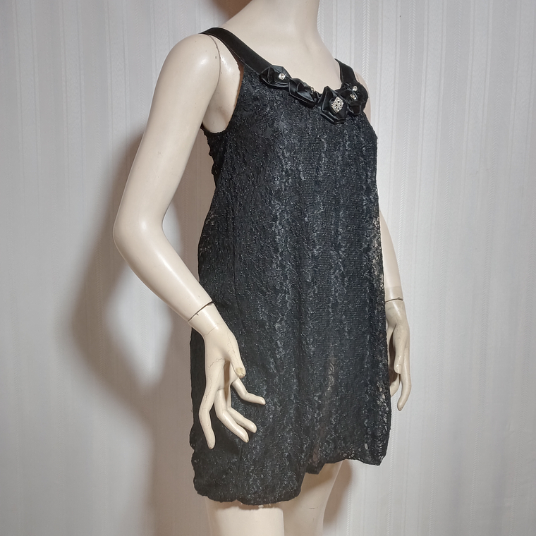 VESTIDO NEGRO CONTROMEDIA TALLA 40 1
