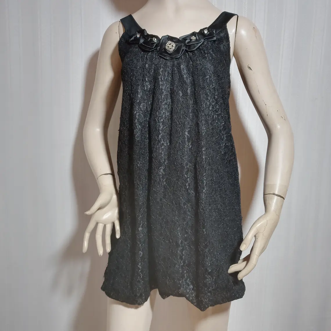 VESTIDO NEGRO CONTROMEDIA TALLA 40 2