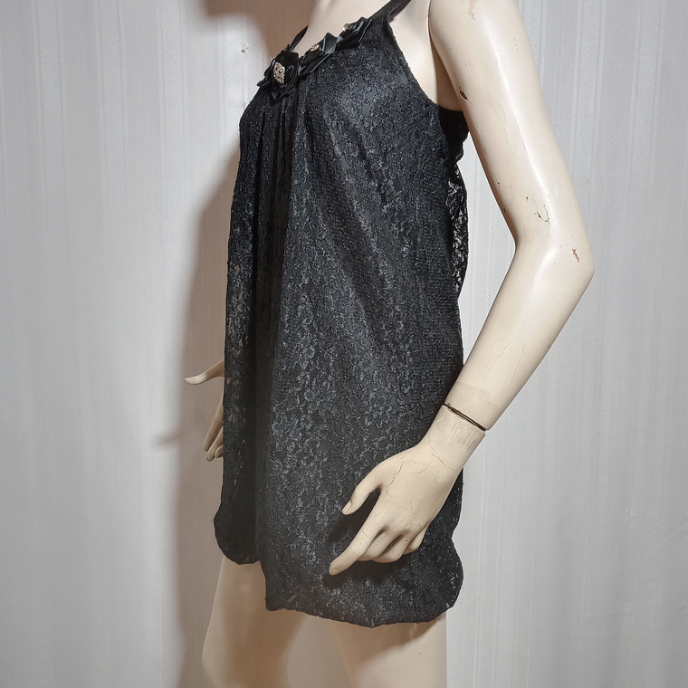 VESTIDO NEGRO CONTROMEDIA TALLA 40 3
