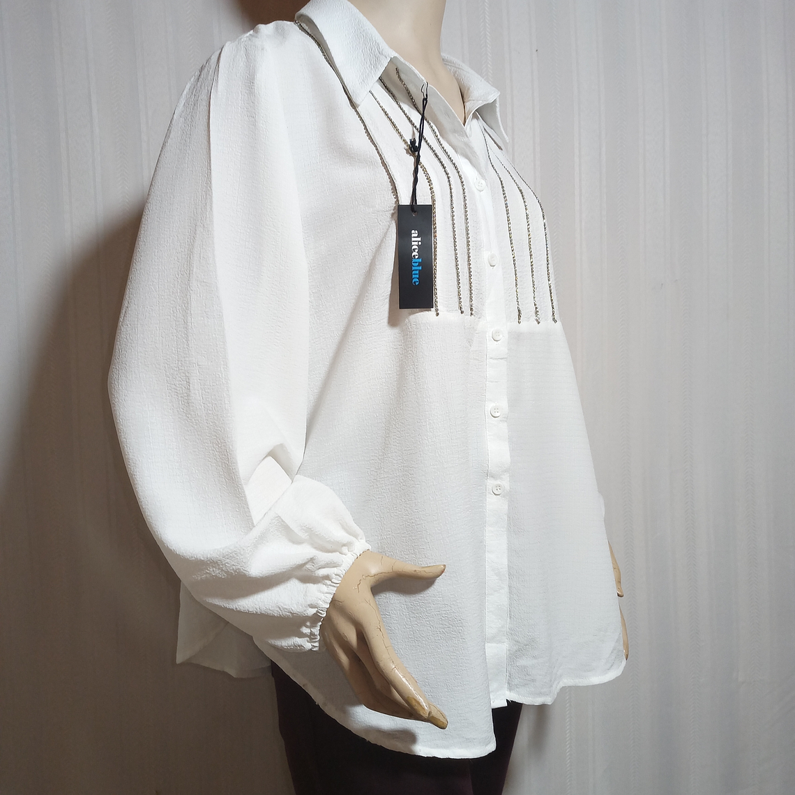BLUSA BLANCA ML ALICEBLUE TALLA 3XL 1