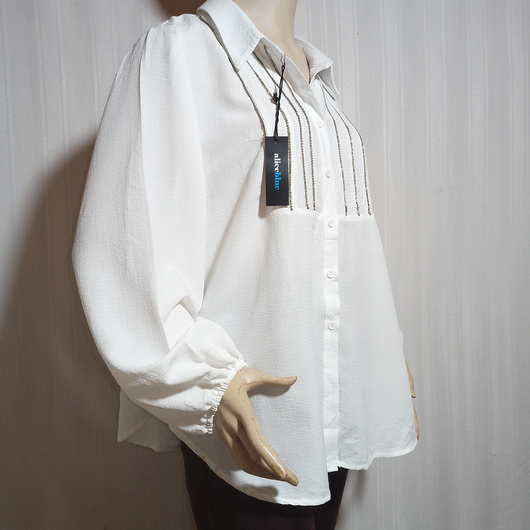 BLUSA BLANCA ML ALICEBLUE TALLA 3XL 1
