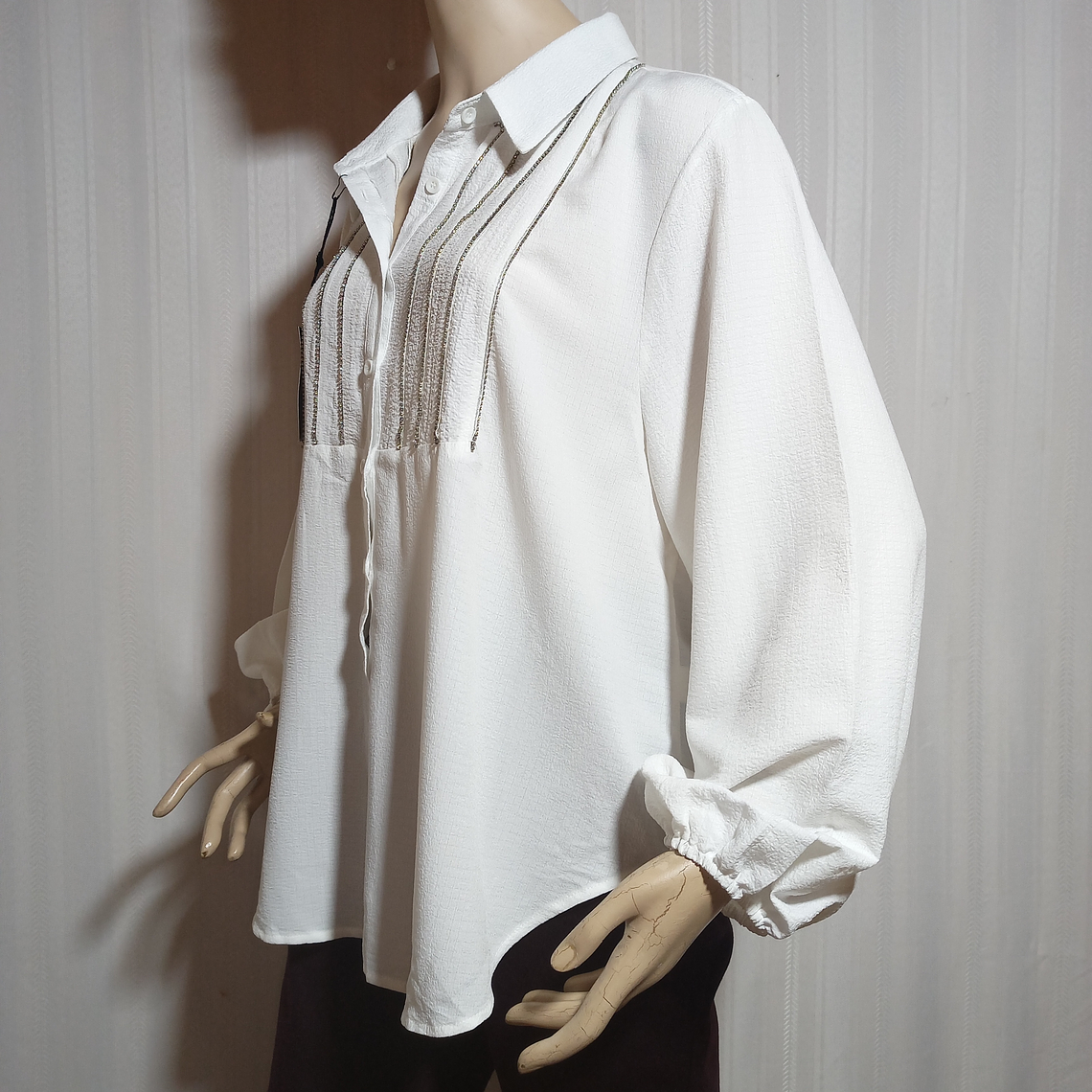 BLUSA BLANCA ML ALICEBLUE TALLA 3XL 3