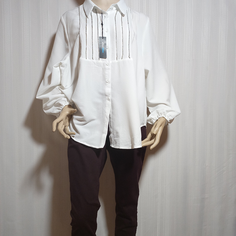 BLUSA BLANCA ML ALICEBLUE TALLA 3XL 5