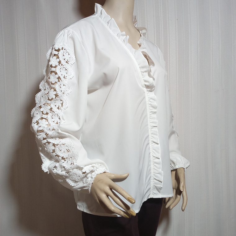 BLUSA BLANCA ML TALLA XL 1