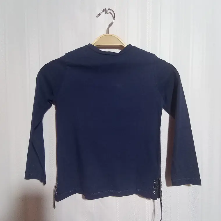 POLERA ML AZUL ORIGINAL MARINES TALLA S 2