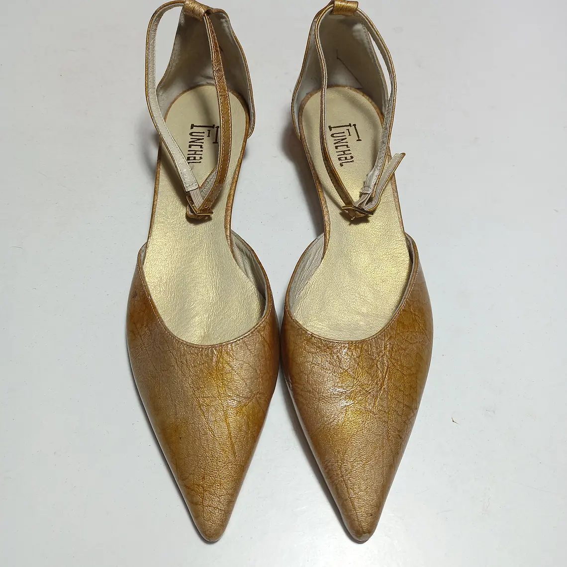 ZAPATO MUJER BEIGE DORADO FUNCHAL TALLA 40 1
