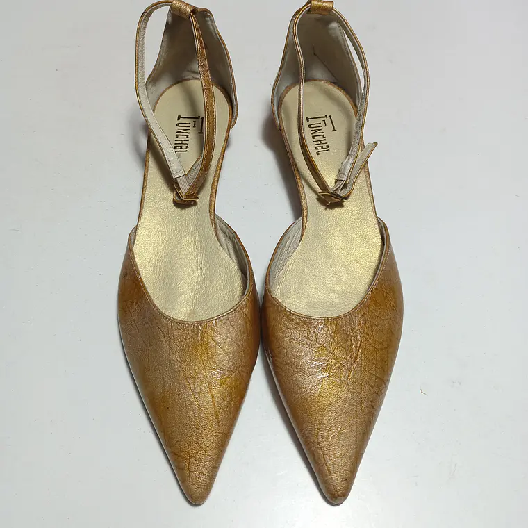 ZAPATO MUJER BEIGE DORADO FUNCHAL TALLA 40 1
