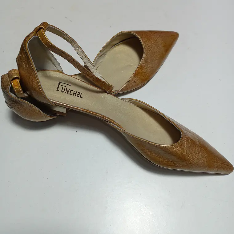 ZAPATO MUJER BEIGE DORADO FUNCHAL TALLA 40 2
