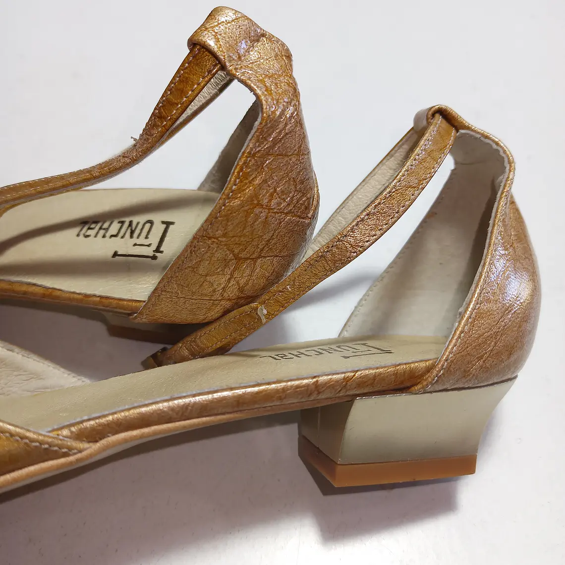 ZAPATO MUJER BEIGE DORADO FUNCHAL TALLA 40 3