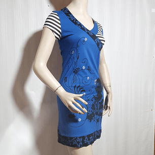 VESTIDO CASUAL AZUL HOROSHI FEMME TALLA M