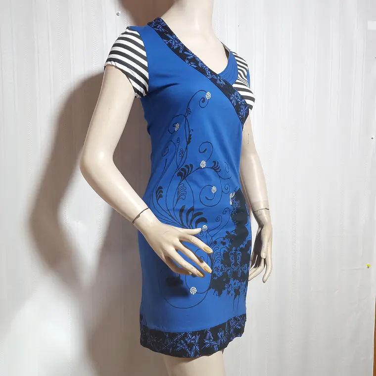 VESTIDO MUJER CASUAL AZUL HOROSHI FEMME TALLA M 1