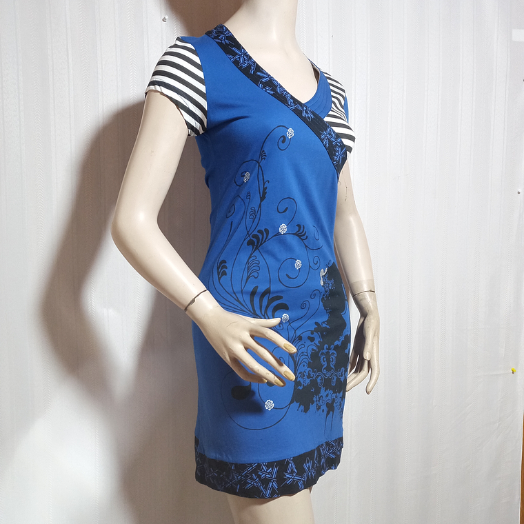 VESTIDO CASUAL AZUL HOROSHI FEMME TALLA M 1