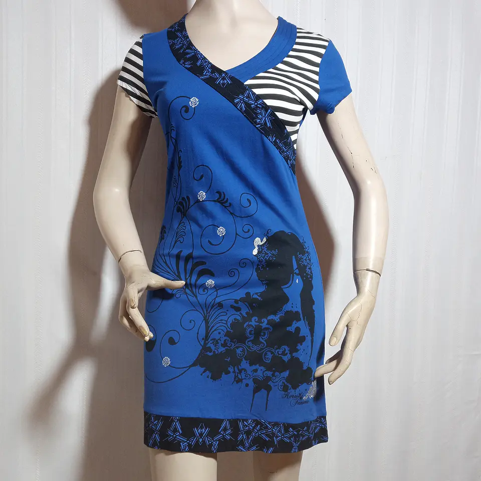 VESTIDO MUJER CASUAL AZUL HOROSHI FEMME TALLA M 2