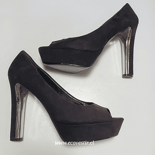 ZAPATO TACO ALTO CON PLATAFORMA TALLA 40