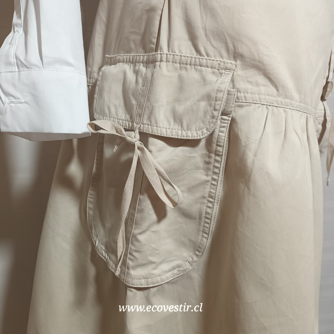 FALDA BEIGE LOFT TALLA 8 3