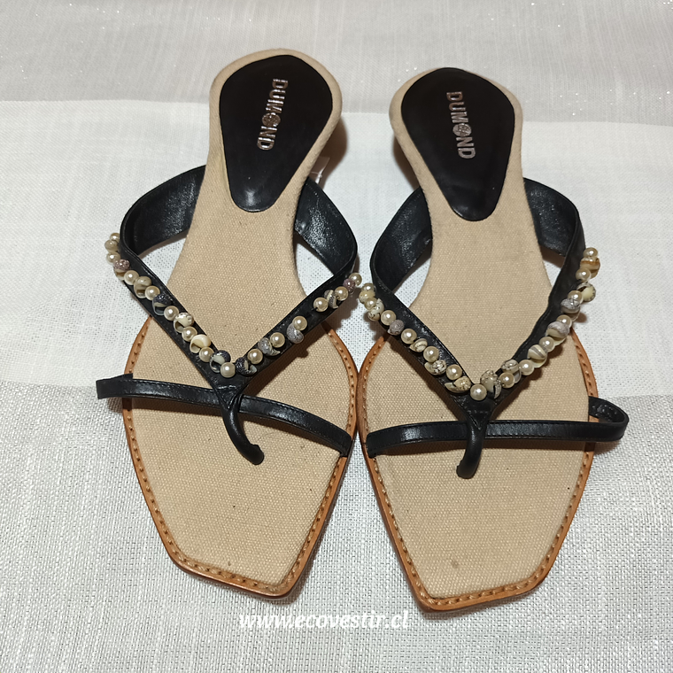 SANDALIA NEGRO MUJER DUMOND N°39  1