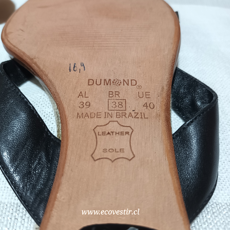 SANDALIA NEGRO MUJER DUMOND N°39  4