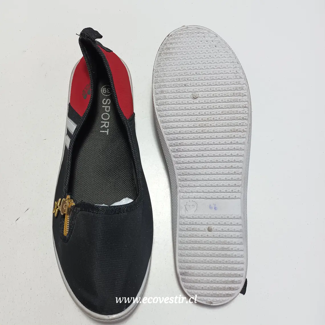 ZAPATILLA MUJER NEGRO SPORT TALLA N°39 5