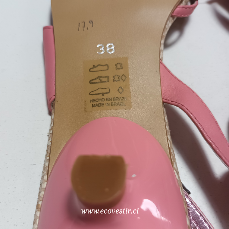 CHALA ROSADA CUERO LADY STORK MUJER N°38 2