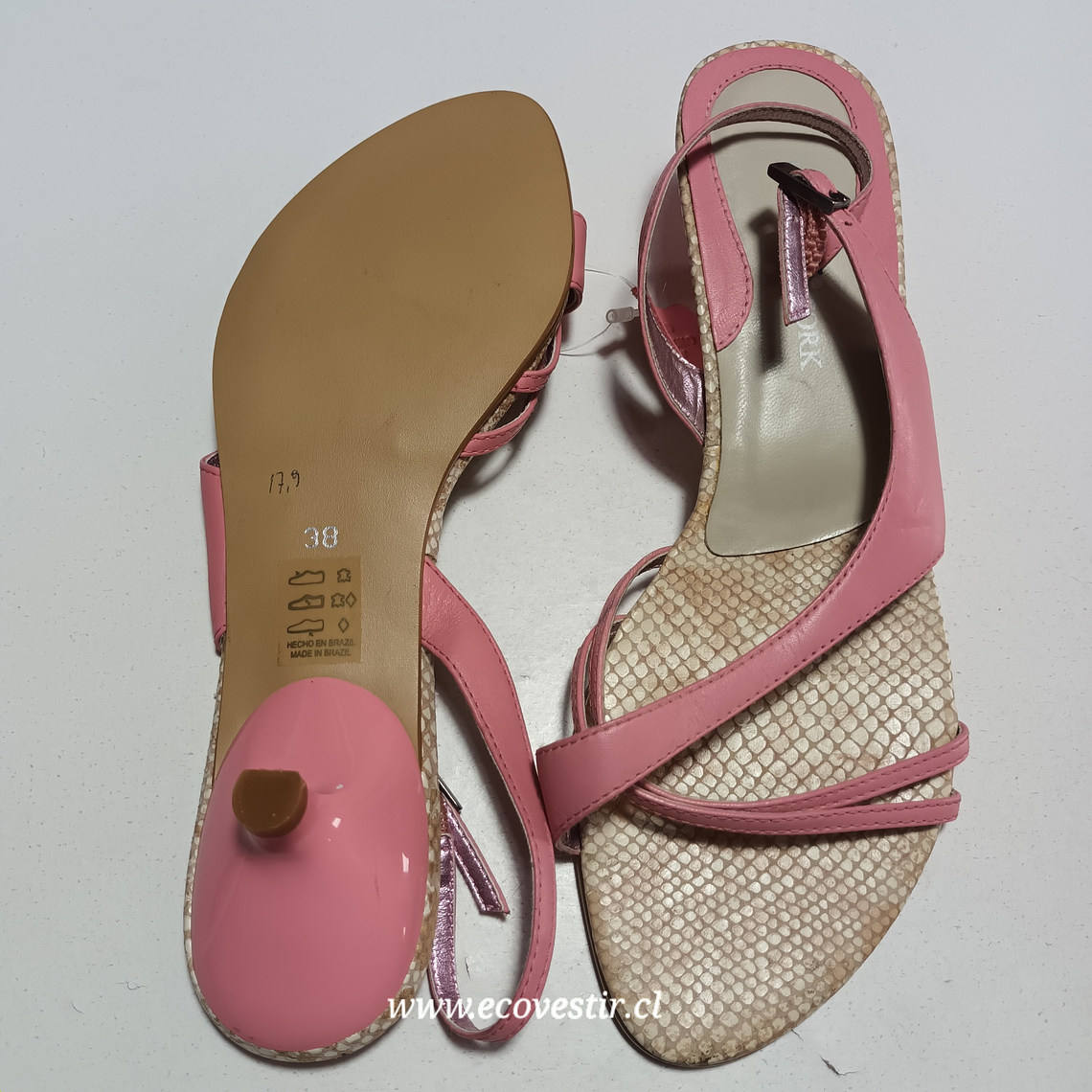 CHALA ROSADA CUERO LADY STORK MUJER N°38 4