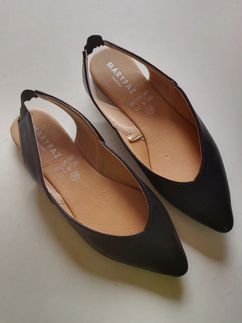 ZAPATO MUJER PLANO NEGRO MARYPAZ N° 39