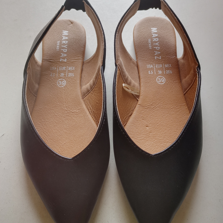 ZAPATO PLANO NEGRO MARYPAZ N° 39 2