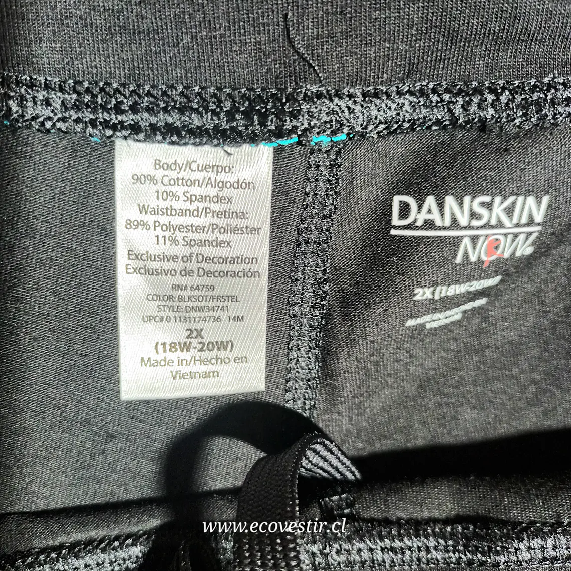 CALZA DEPORTIVA MUJER NEGRO DANSKIN TALLA 2X (18W-20W) 4