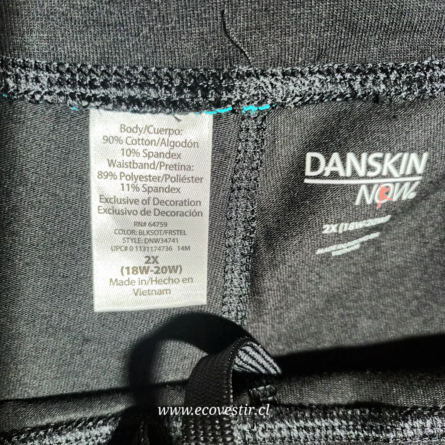 CALZA DEPORTIVA MUJER NEGRO DANSKIN TALLA 2X (18W-20W) 4