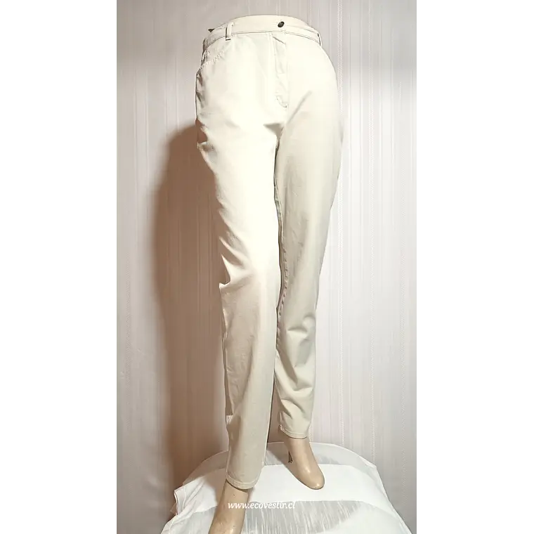 PANTALÓN MUJER DENIM BEIGE YESSICA TALLA 44 2