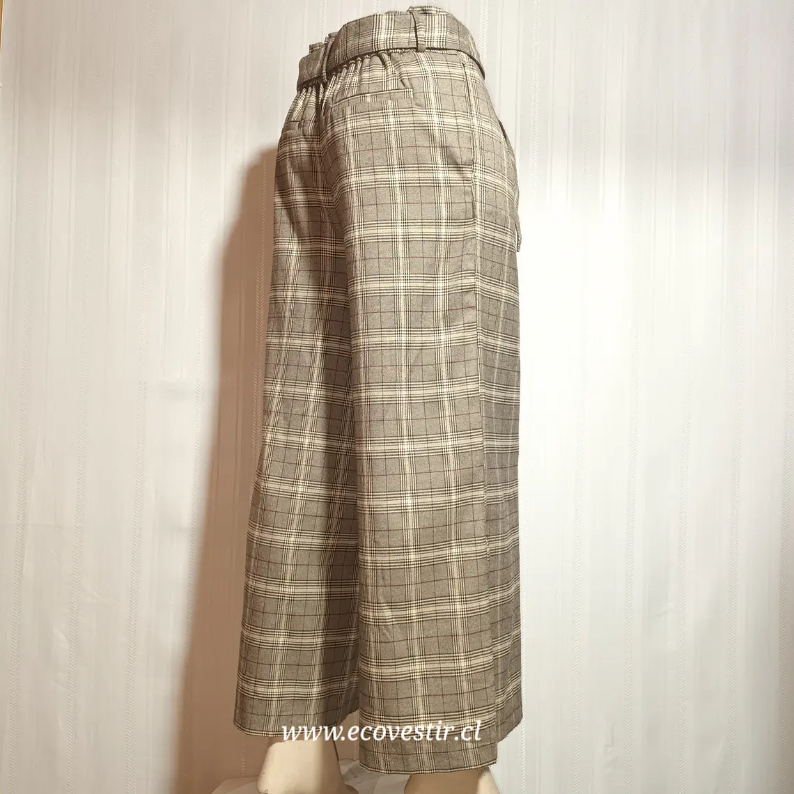 PANTALÓN MUJER PALAZZO ESCOCES TALLA M 4