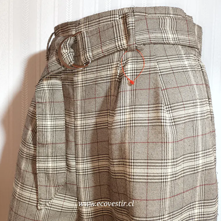 PANTALÓN MUJER PALAZZO ESCOCES TALLA M 3