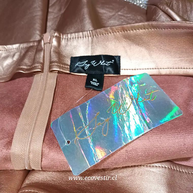 FALDA MUJER DORADA SAY WHAT TALLA XL 7