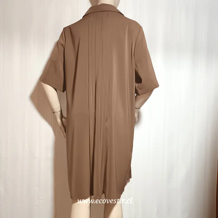 VESTIDO MUJER CAFE BOTONES SUSAN GRAVER TALLA XL 4